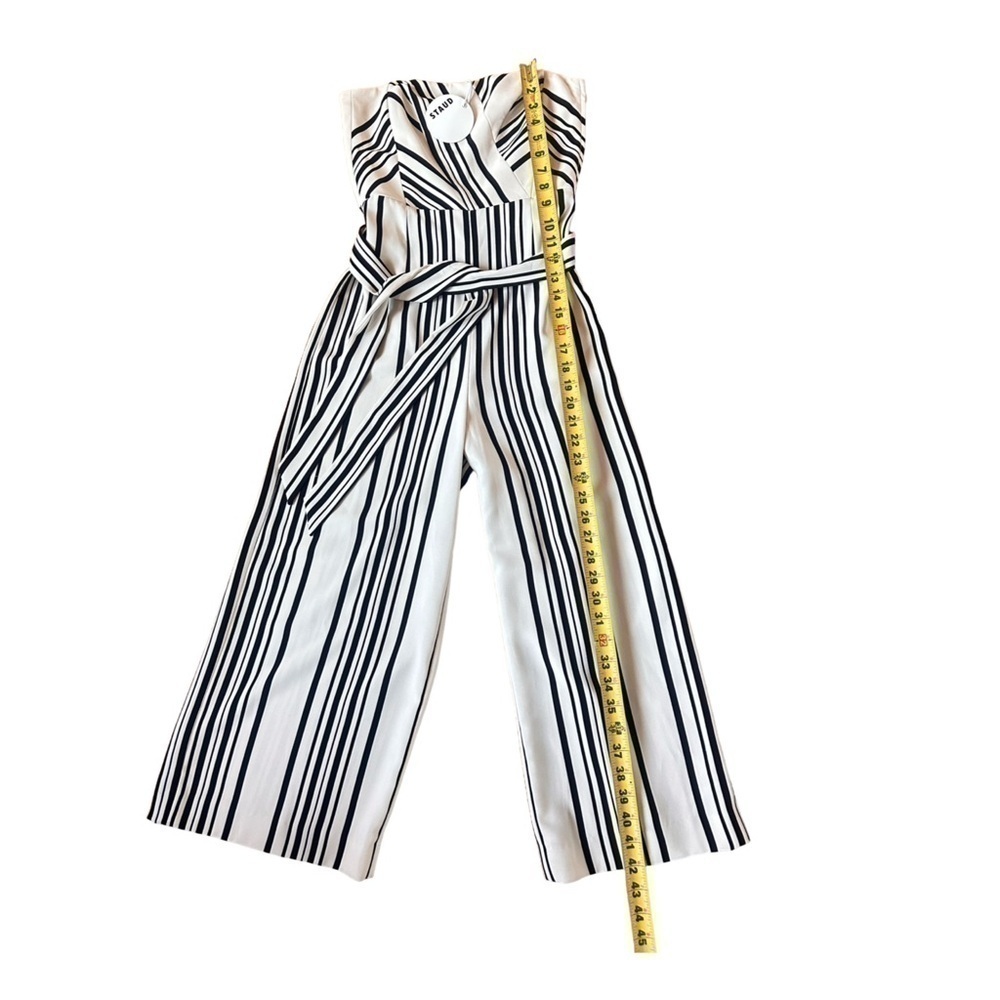 STAUD Black and White Striped Jumpsuit - Picture 4 of 7